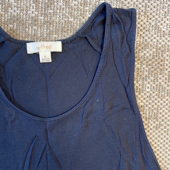 Navy Blue Peplum Top - Picture 2 of 2
